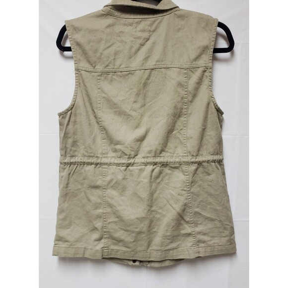 Harper Heritage Women's Khaki Utility Vest Size M Drawstring  New Without Tags - Picture 2 of 11